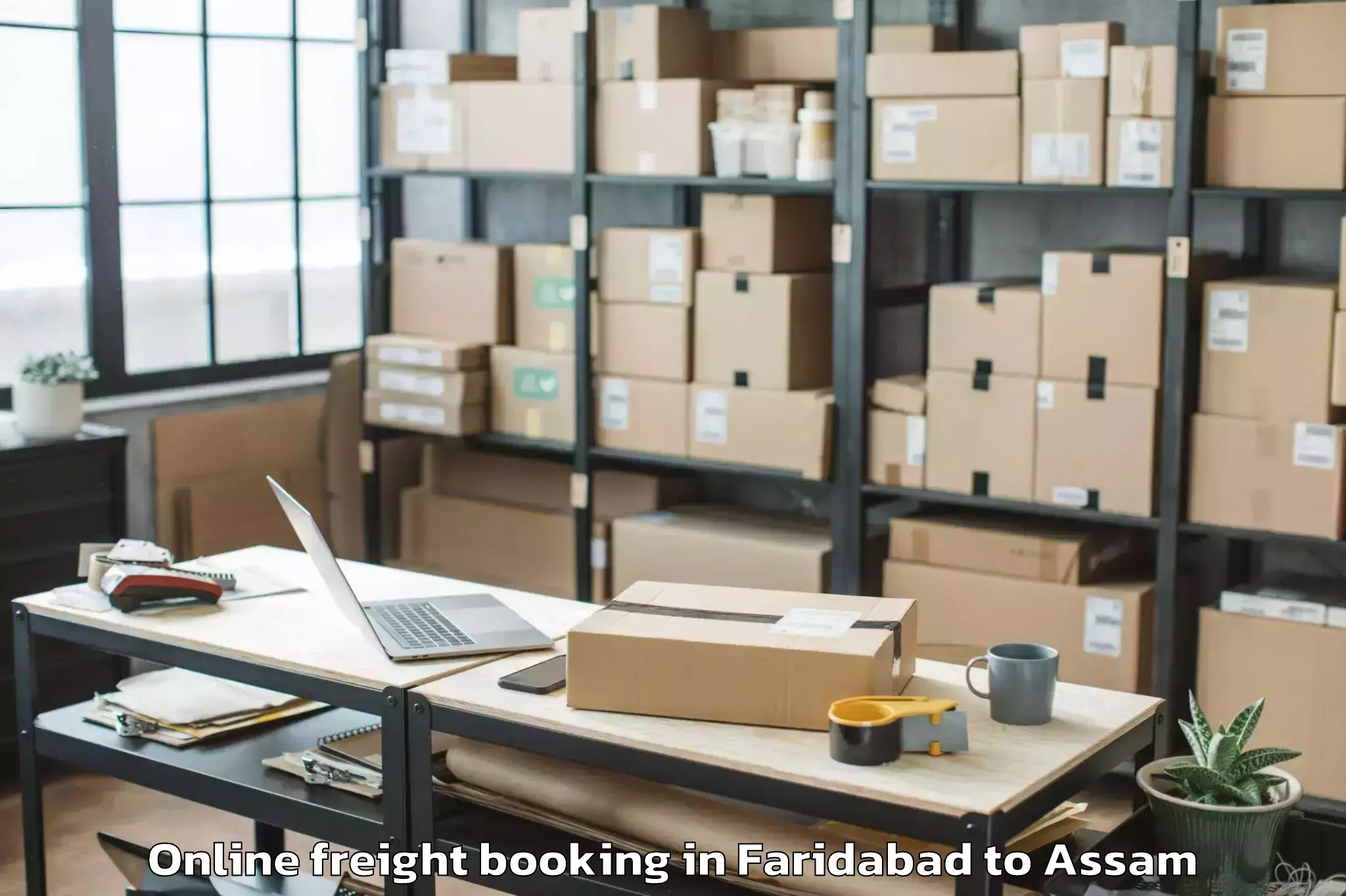 Book Faridabad to Pathorighat Pt Online Freight Booking